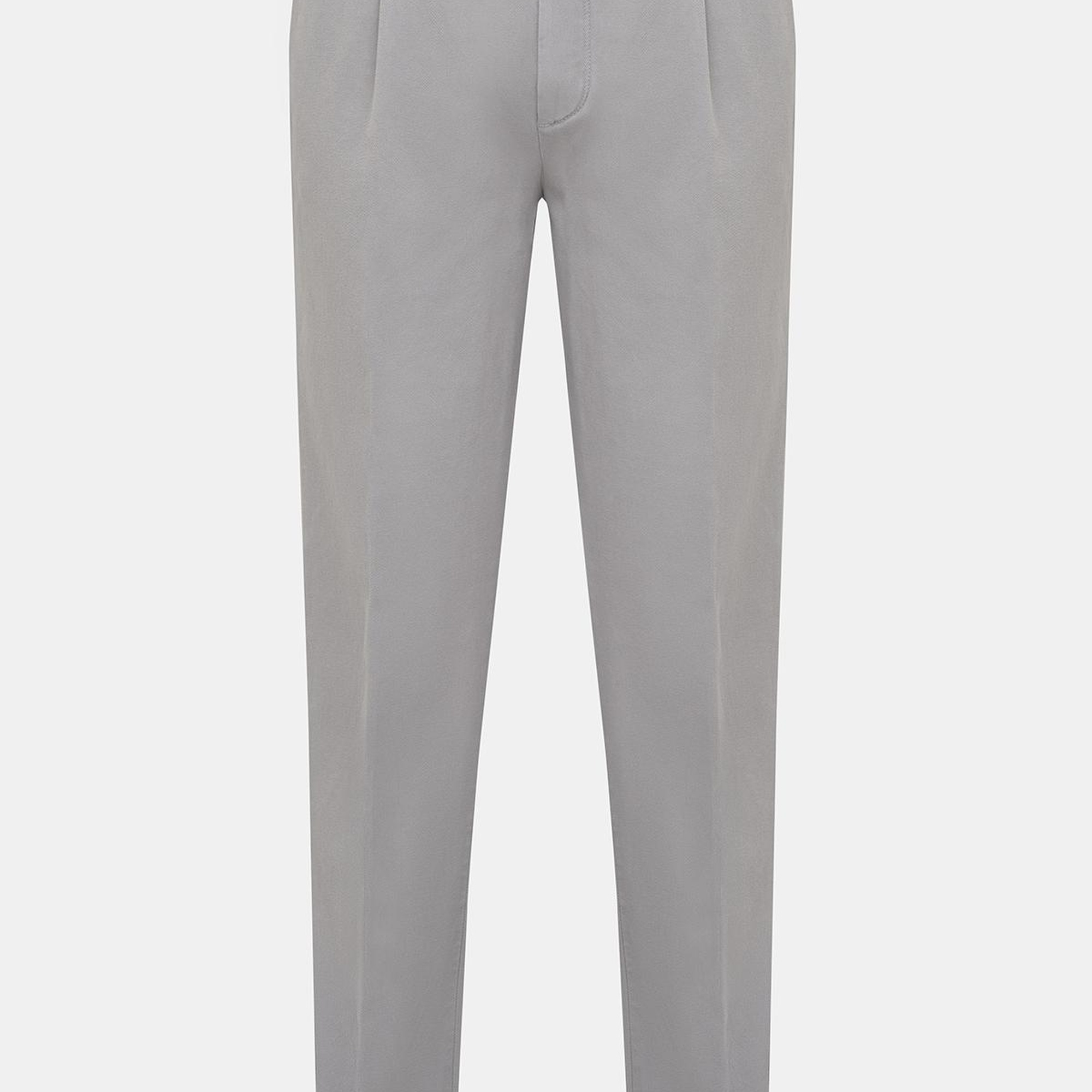 Erkek Gri Kaşmir Gabardin Chino Pantolon