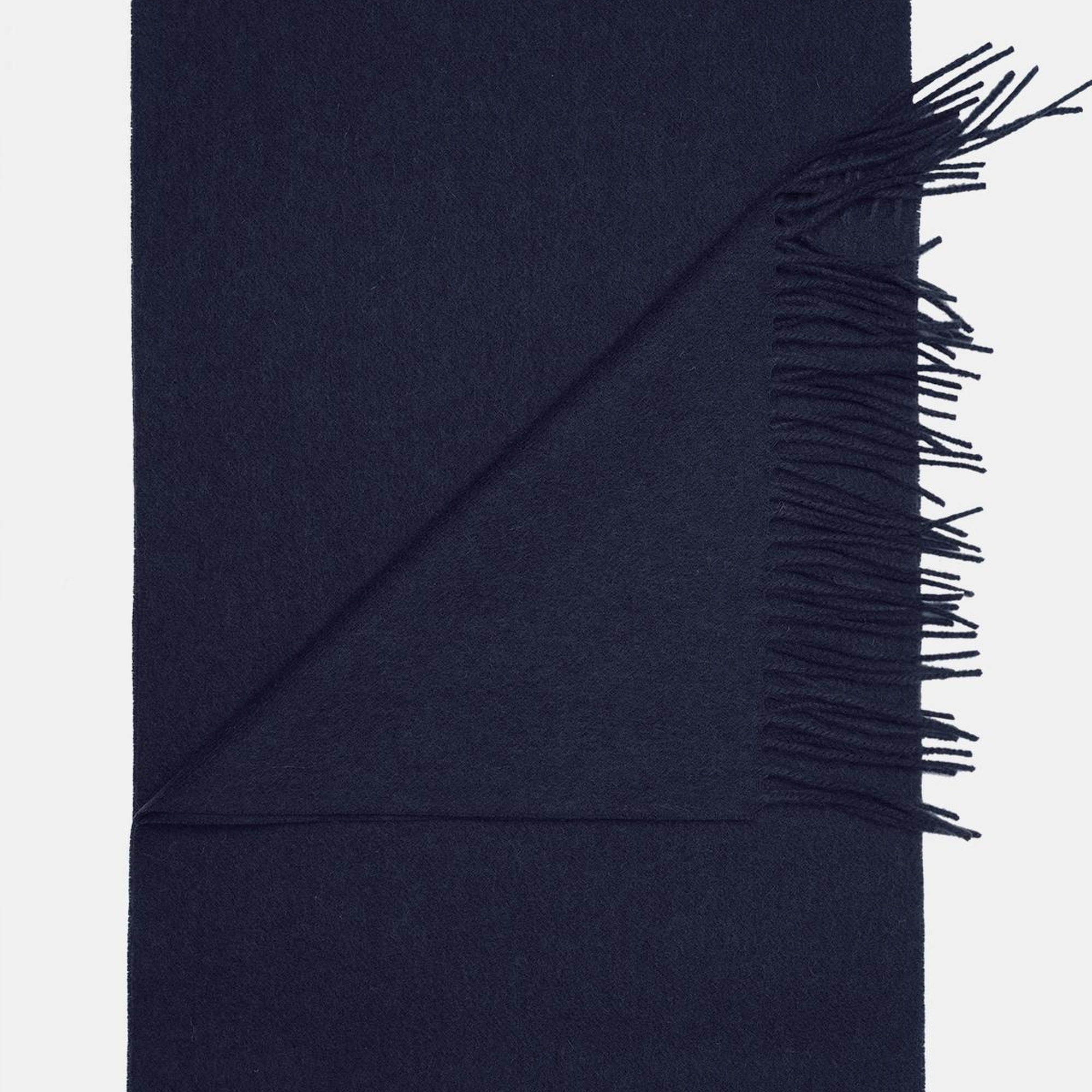 Erkek Lacivert Yün Kaşkol