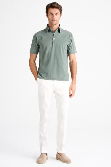  Erkek Yeşil Polo Yaka T-Shirt