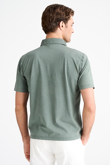  Erkek Yeşil Polo Yaka T-Shirt