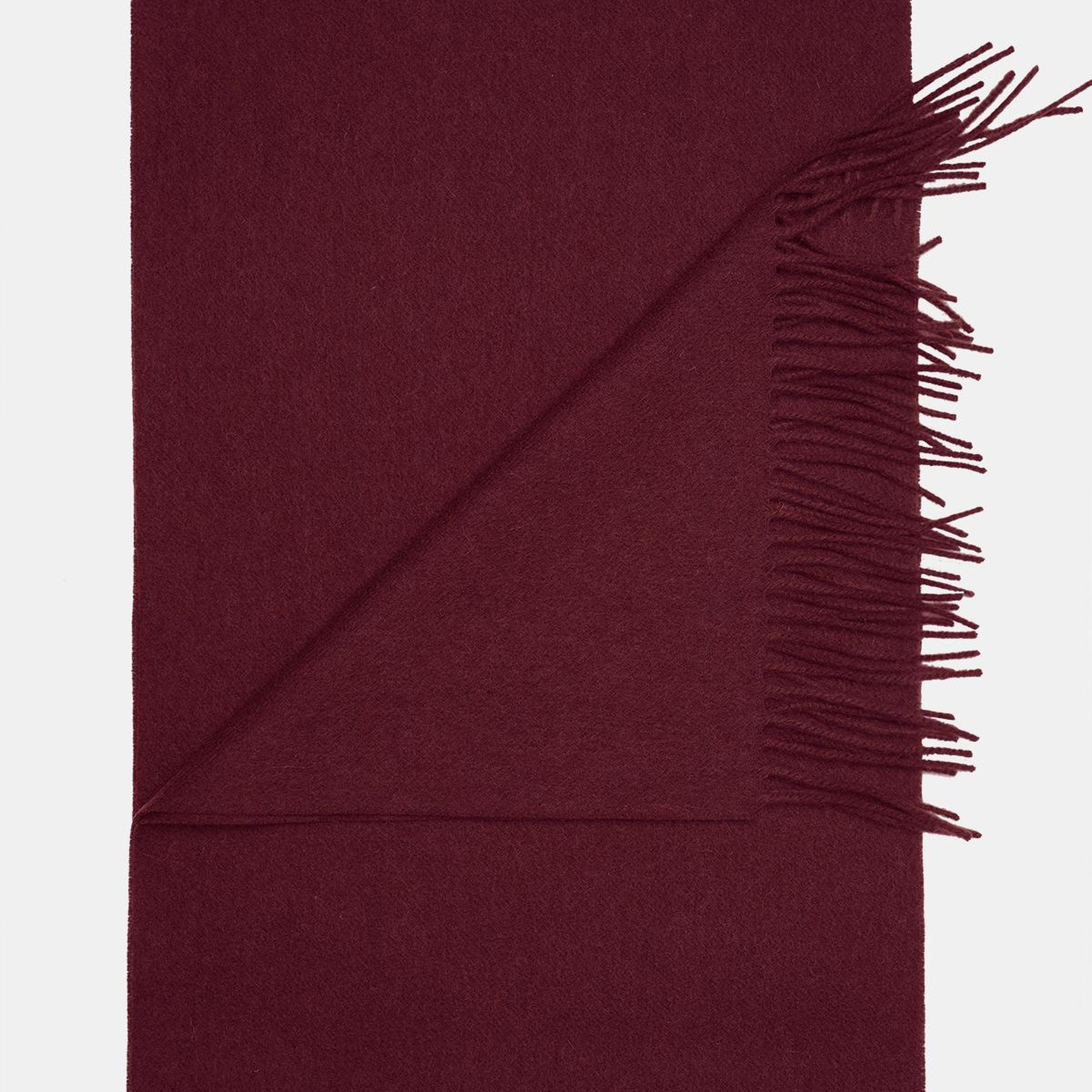 Erkek Bordo Yün Kaşkol