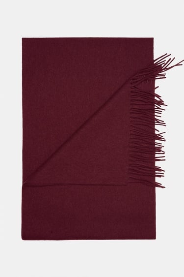  Erkek Bordo Yün Kaşkol