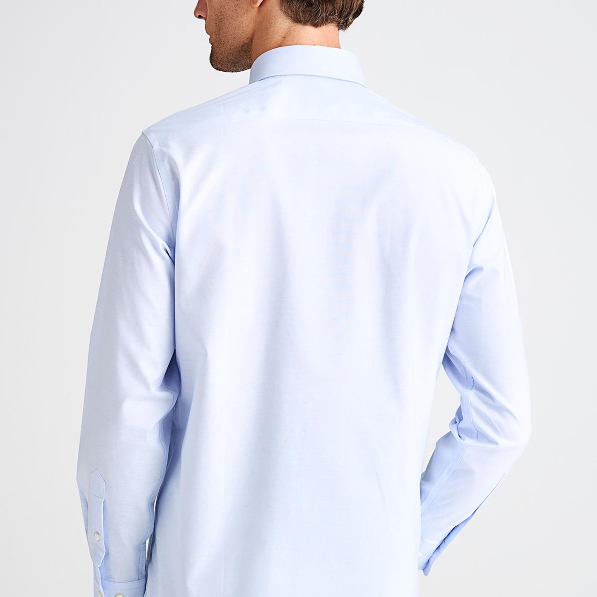 Erkek Mavi Cooper Fit Düğmeli Yaka Spor Gömlek