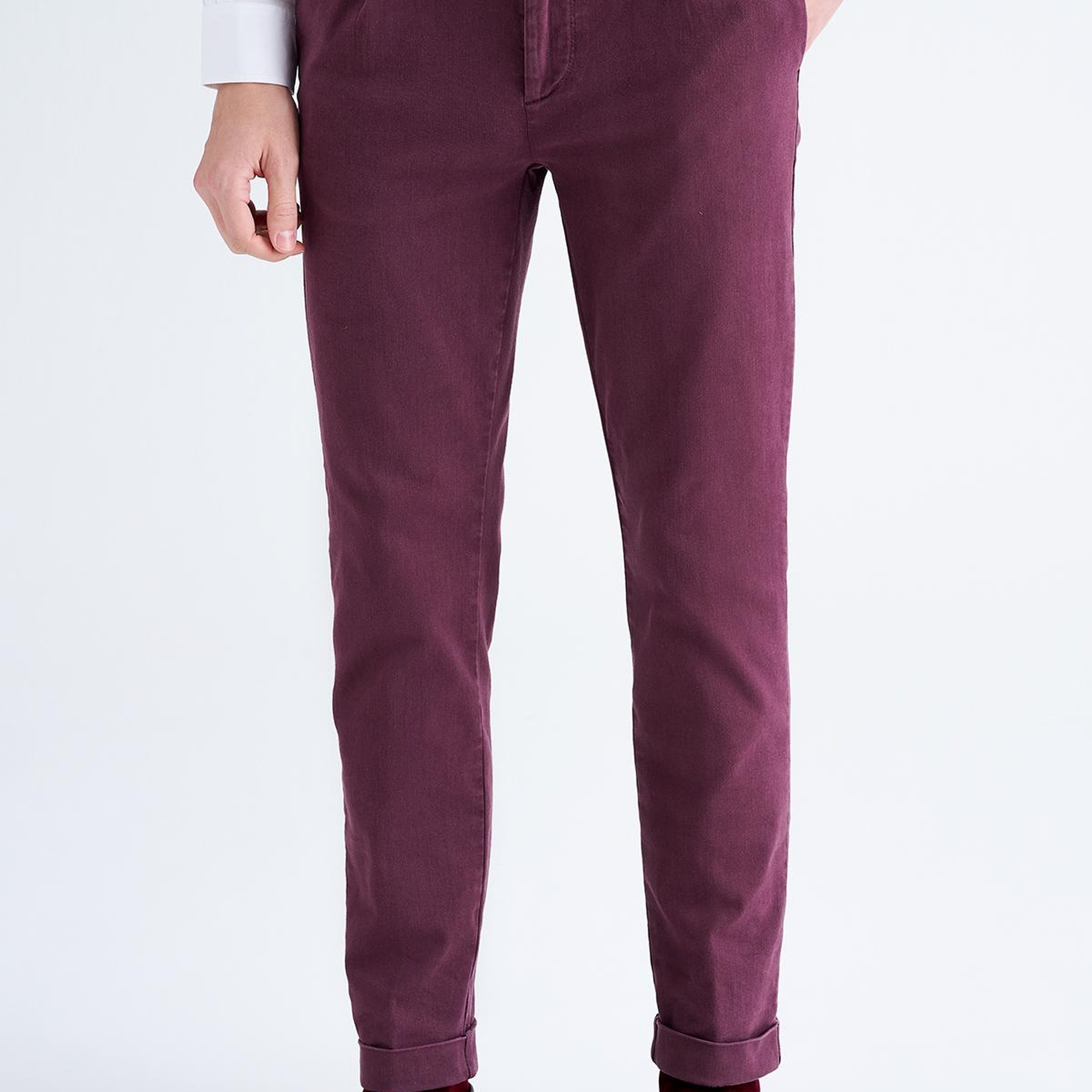 Erkek Bordo Chino Pantolon