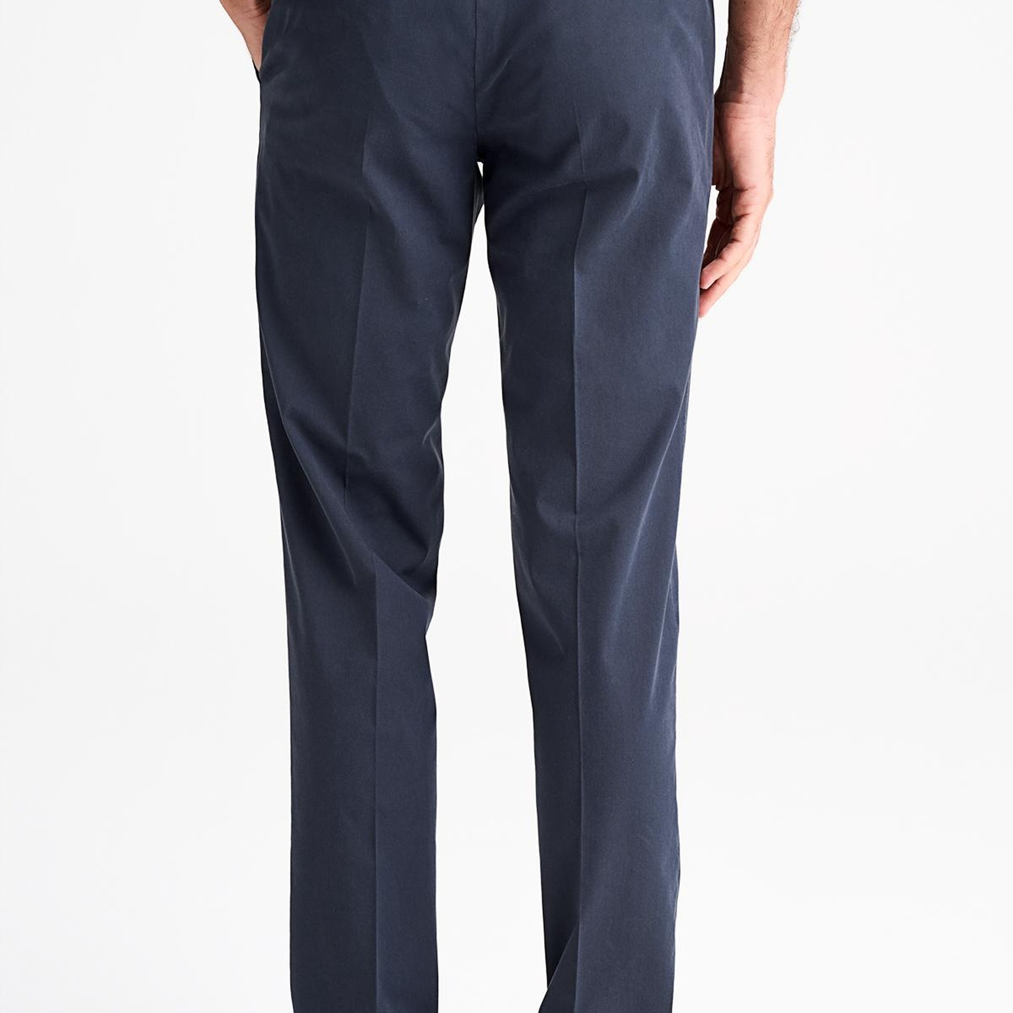 Erkek Koyu Lacivert Slim Fit Elastik Bel Bantlı Büzgü İpli Pantolon