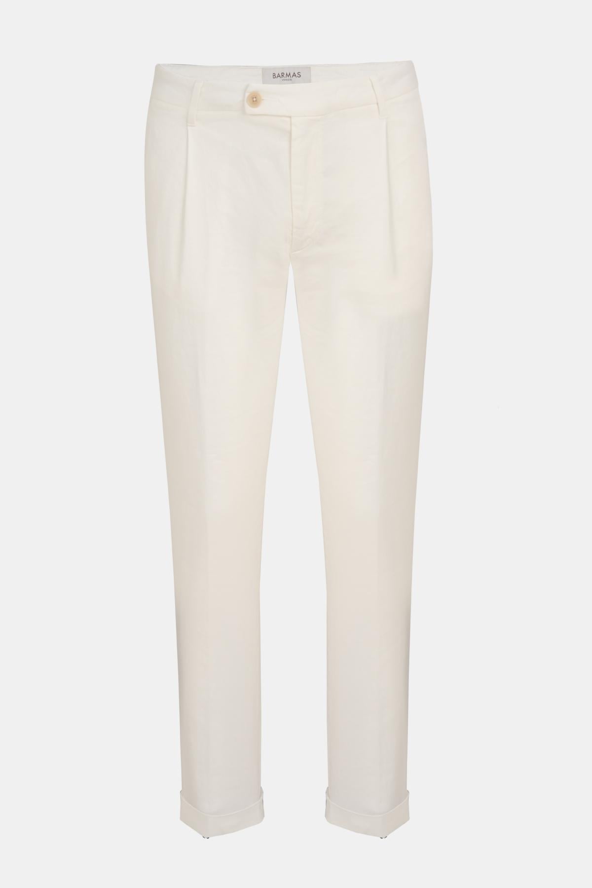  Erkek Taş Keten Chino Pantolon