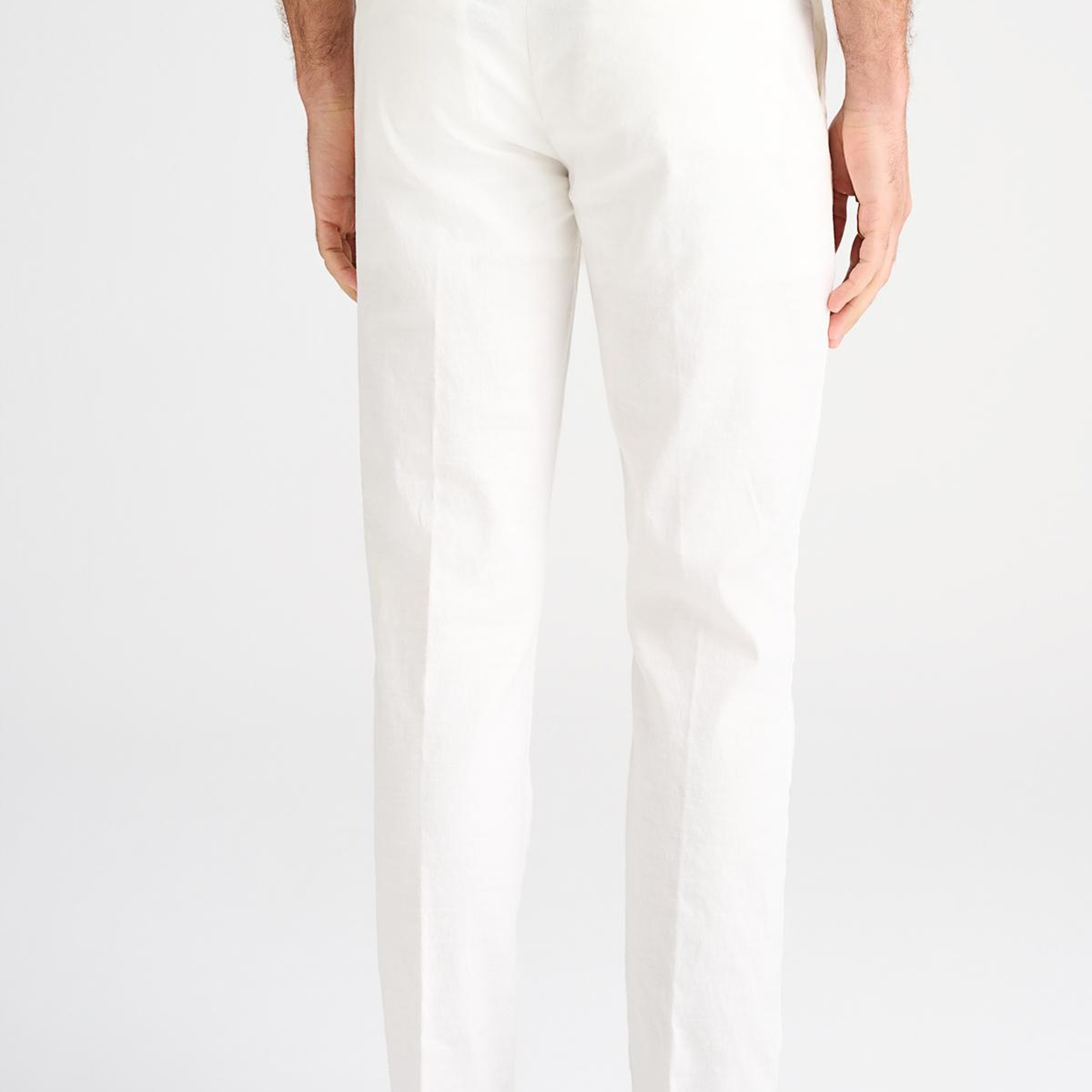 Erkek Taş Keten Chino Pantolon