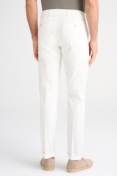  Erkek Taş Keten Chino Pantolon