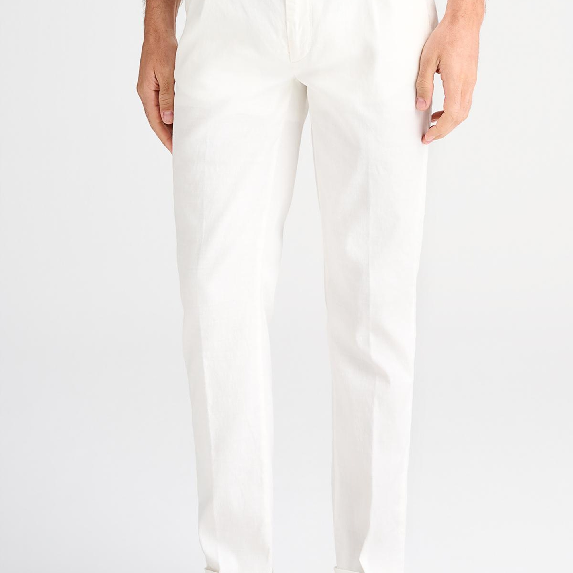 Erkek Taş Keten Chino Pantolon