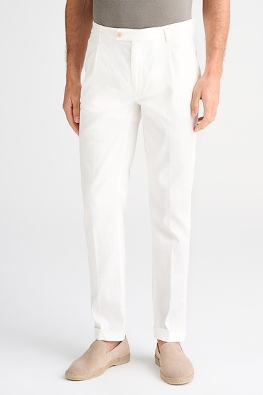  Erkek Taş Keten Chino Pantolon