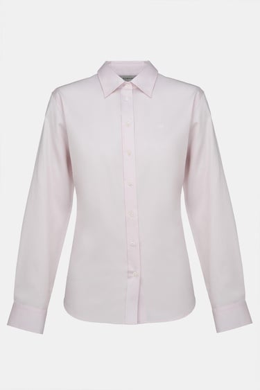  Kadın Pembe Saten Gömlek