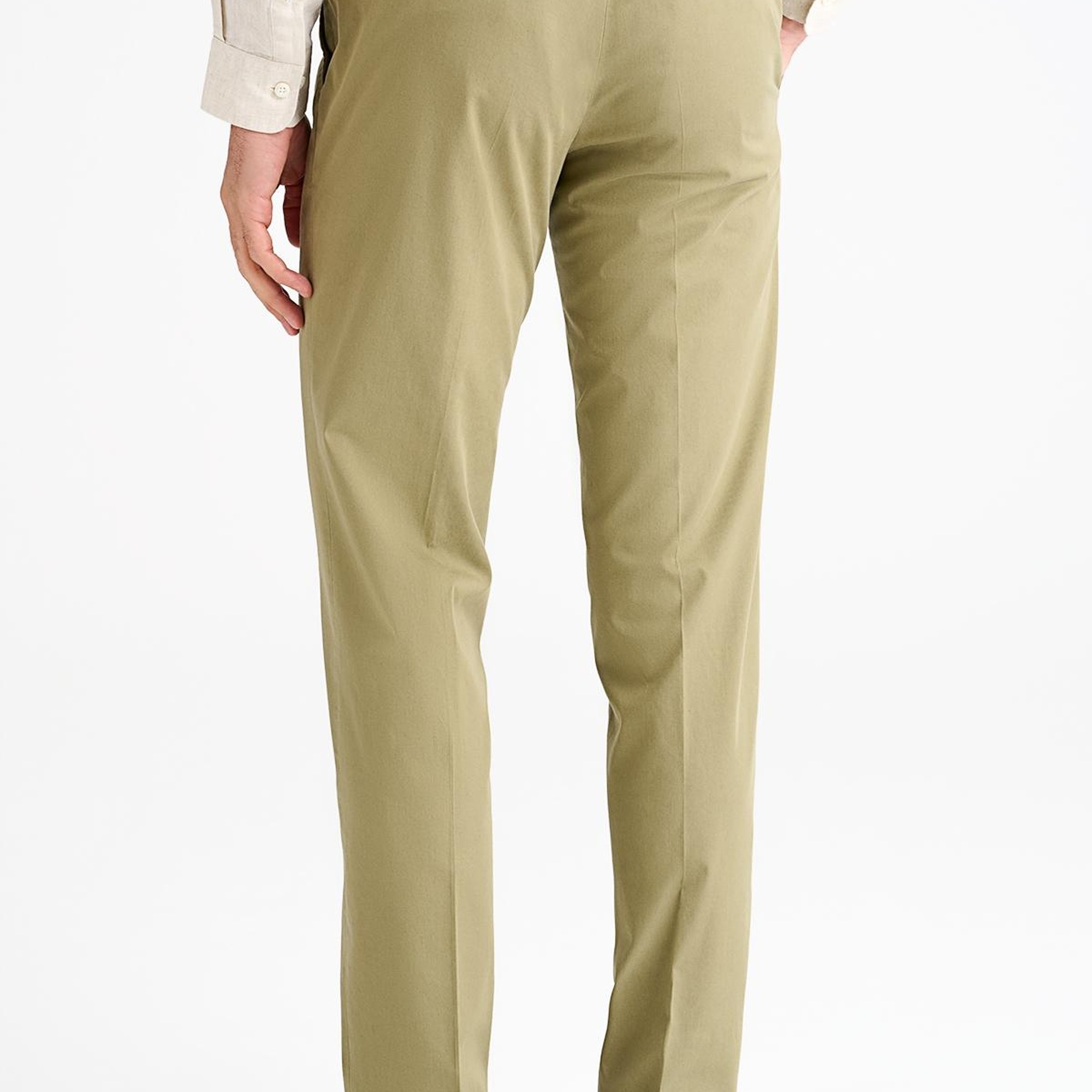 Erkek Yeşil Slim Fit Elastik Bel Bantlı Büzgü İpli Pantolon