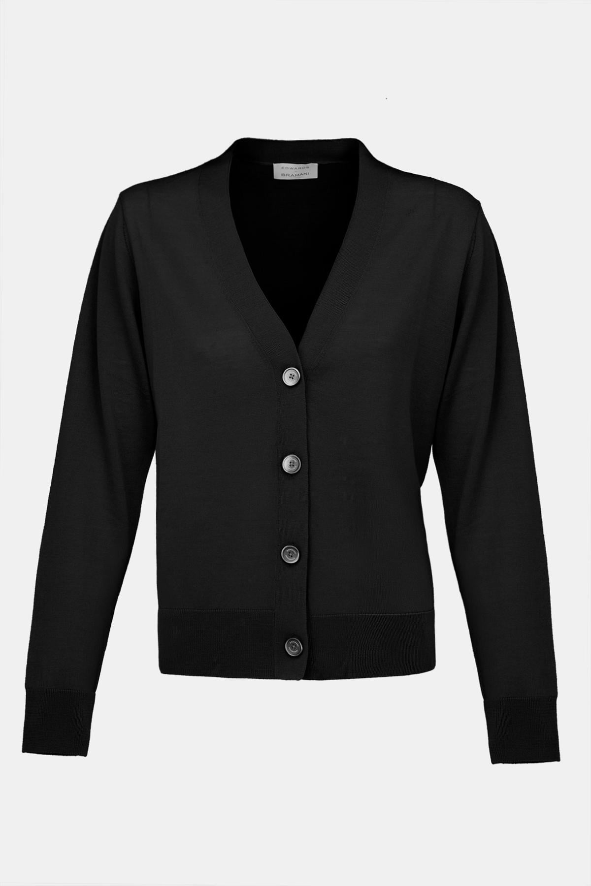  Kadın Siyah Yün Hırka