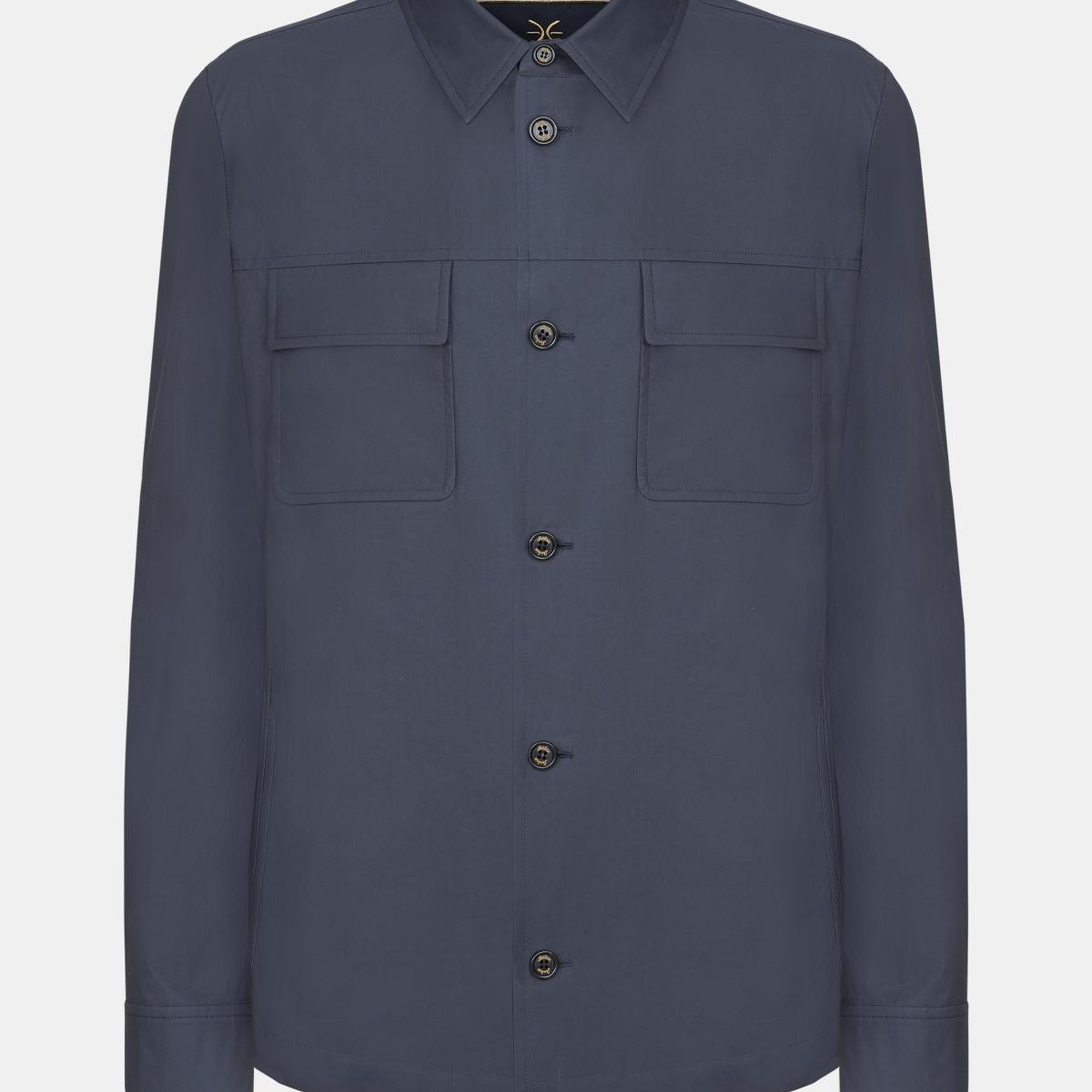 Erkek Lacivert Paraşüt Kumaşlı Gömlek Ceket