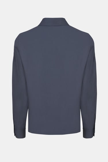  Erkek Lacivert Paraşüt Kumaşlı Gömlek Ceket