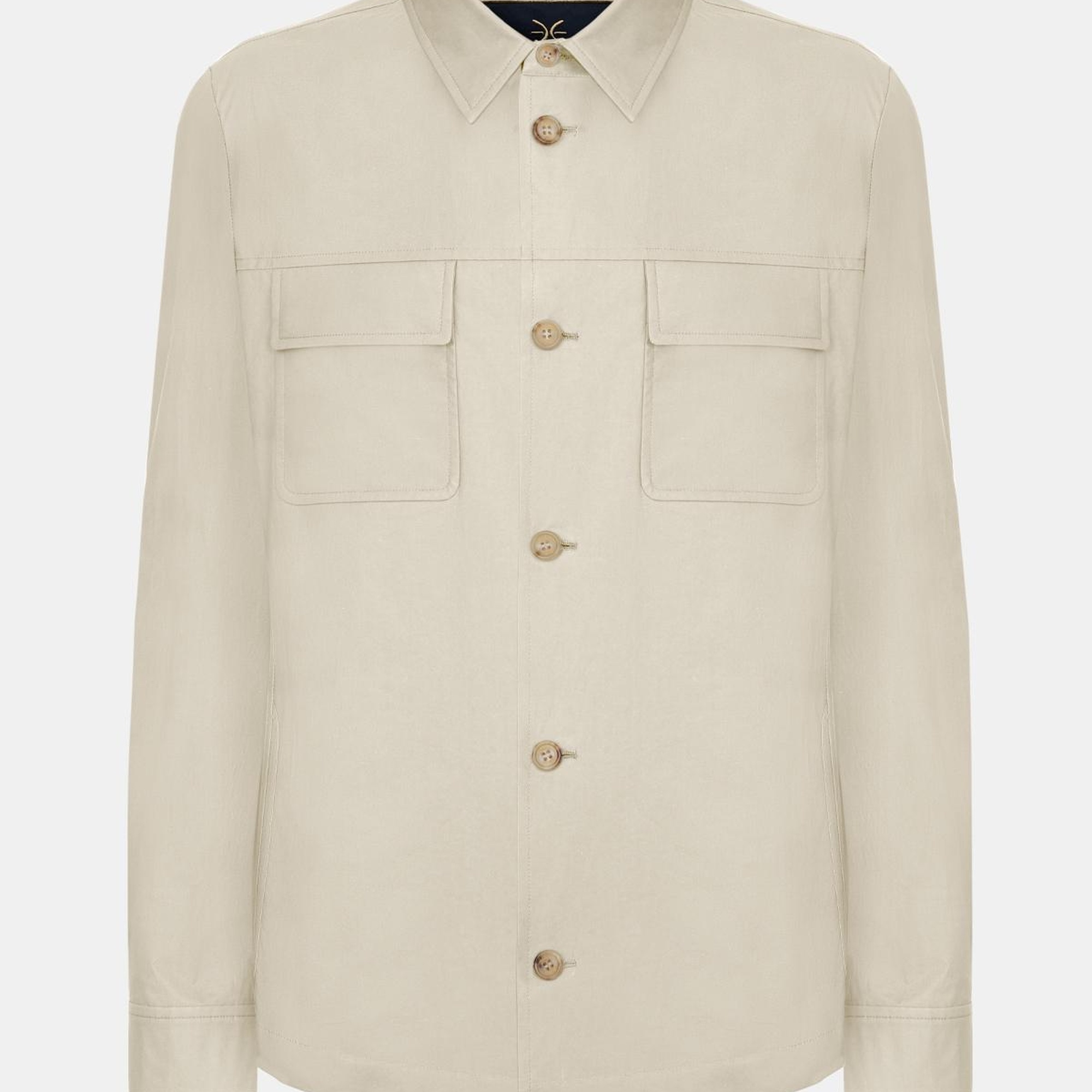 Erkek Bej Paraşüt Kumaşlı Gömlek Ceket