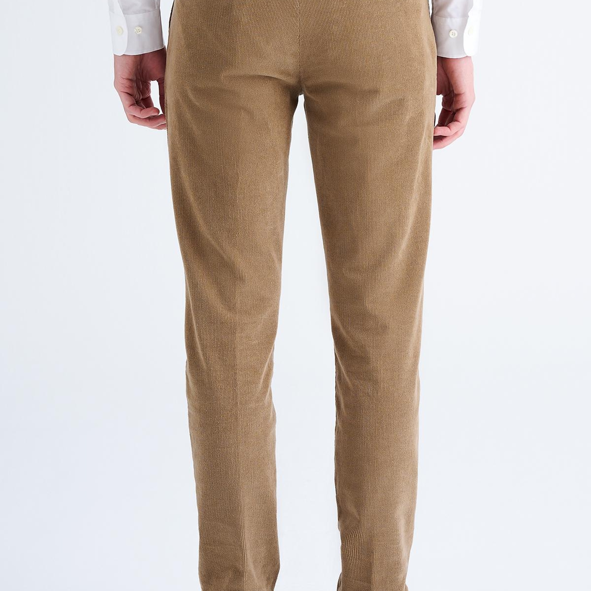 Erkek Haki Kadife Chino Pantolon