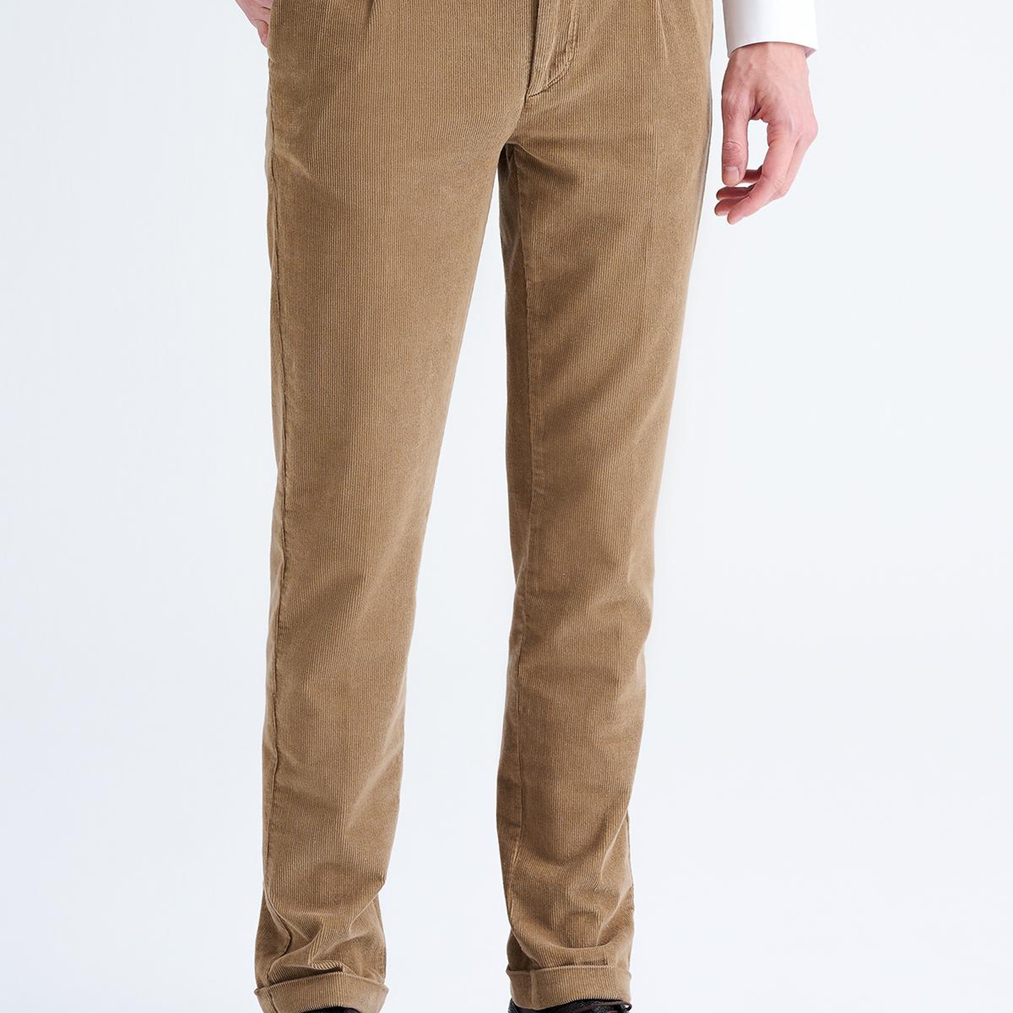 Erkek Haki Kadife Chino Pantolon