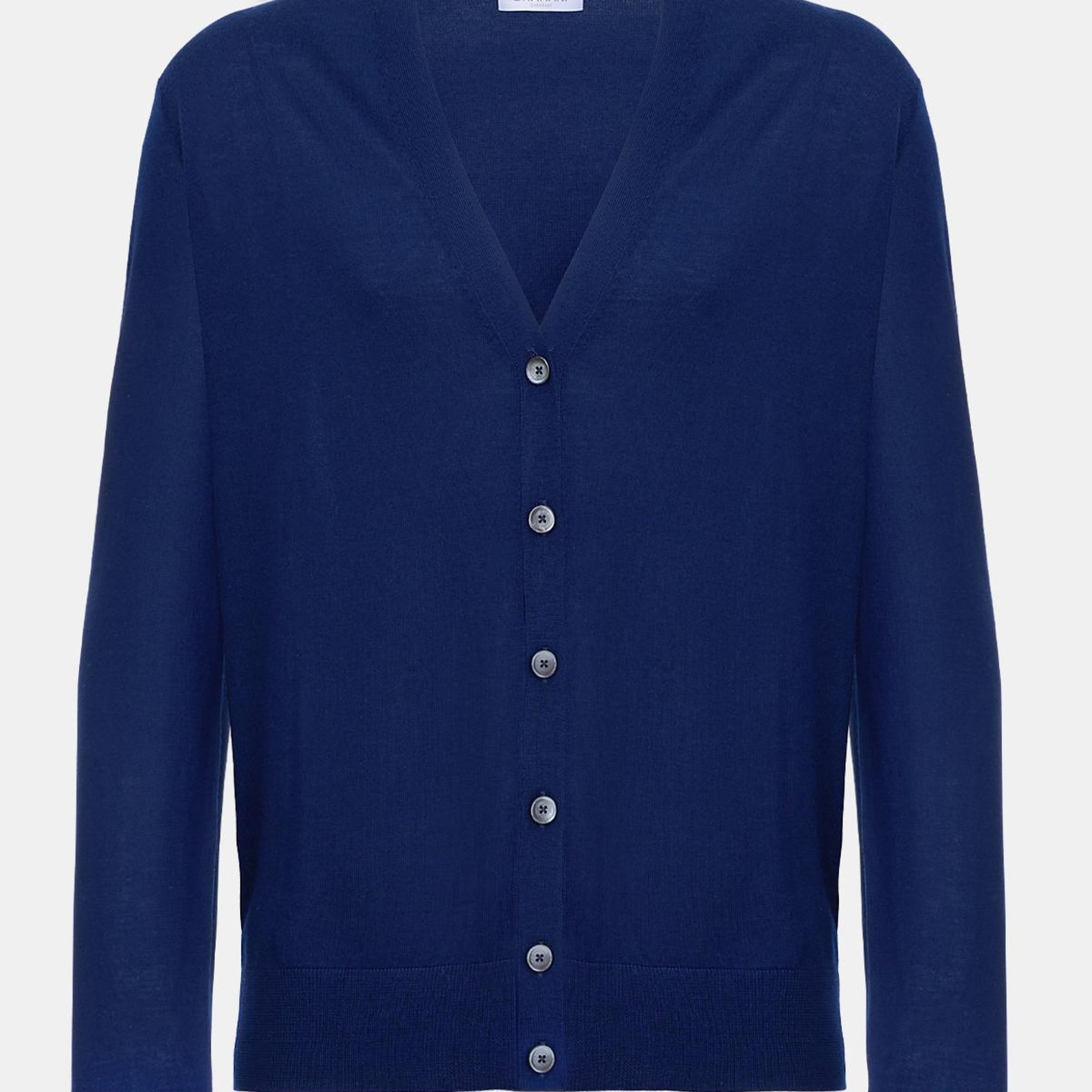 Erkek Lacivert Düğmeli Yün Hırka