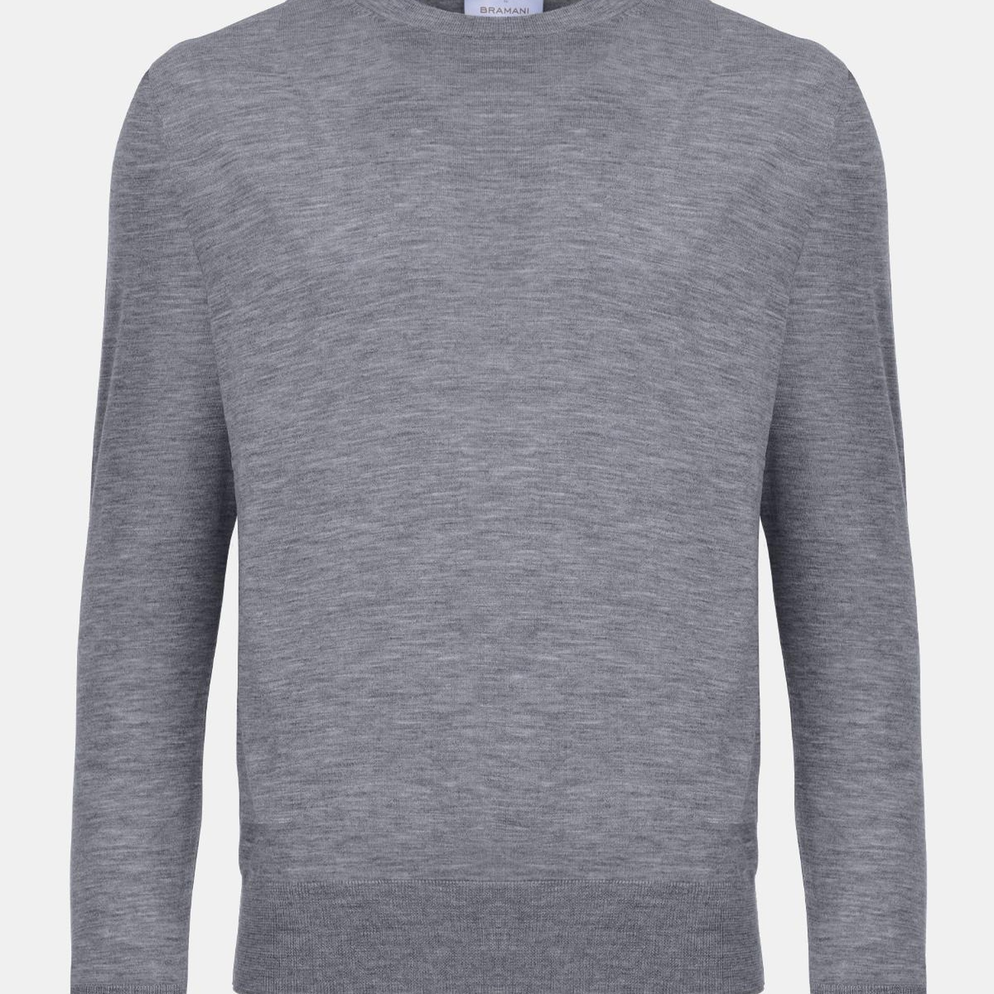 Erkek Gri Bisiklet Yaka Yün Kazak