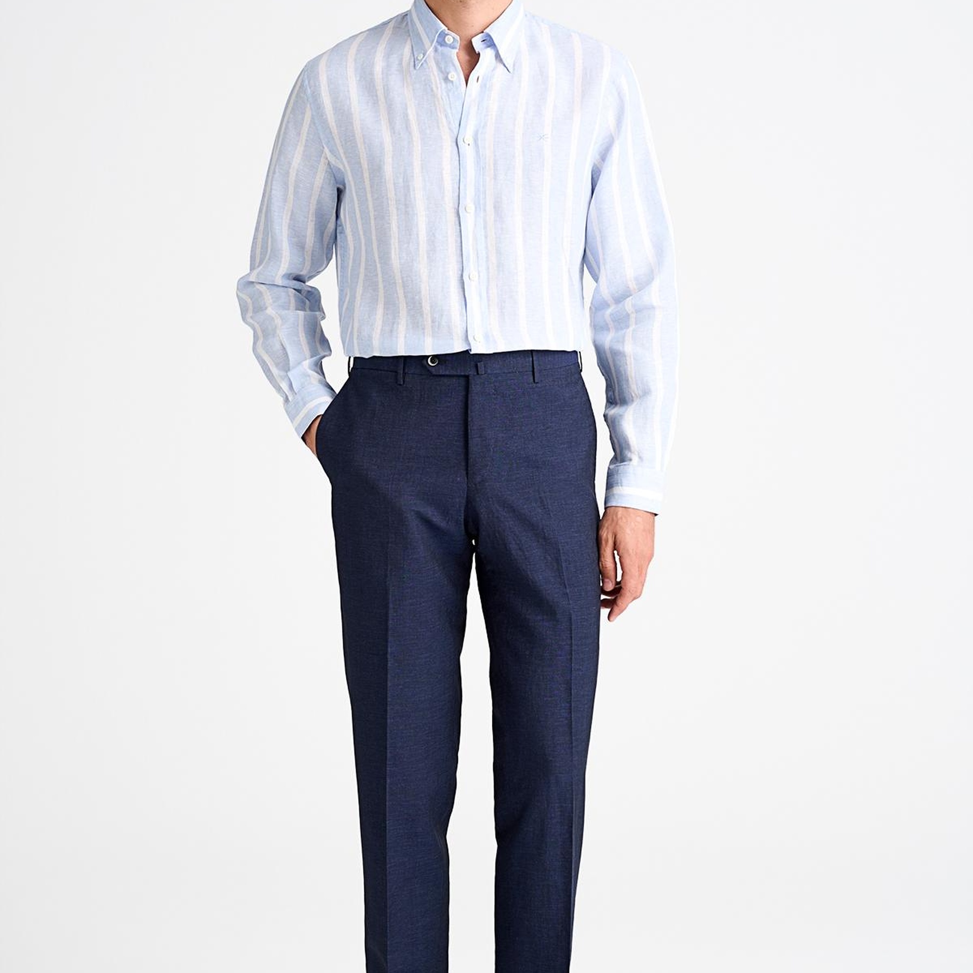 Erkek Lacivert Chino Pantolon