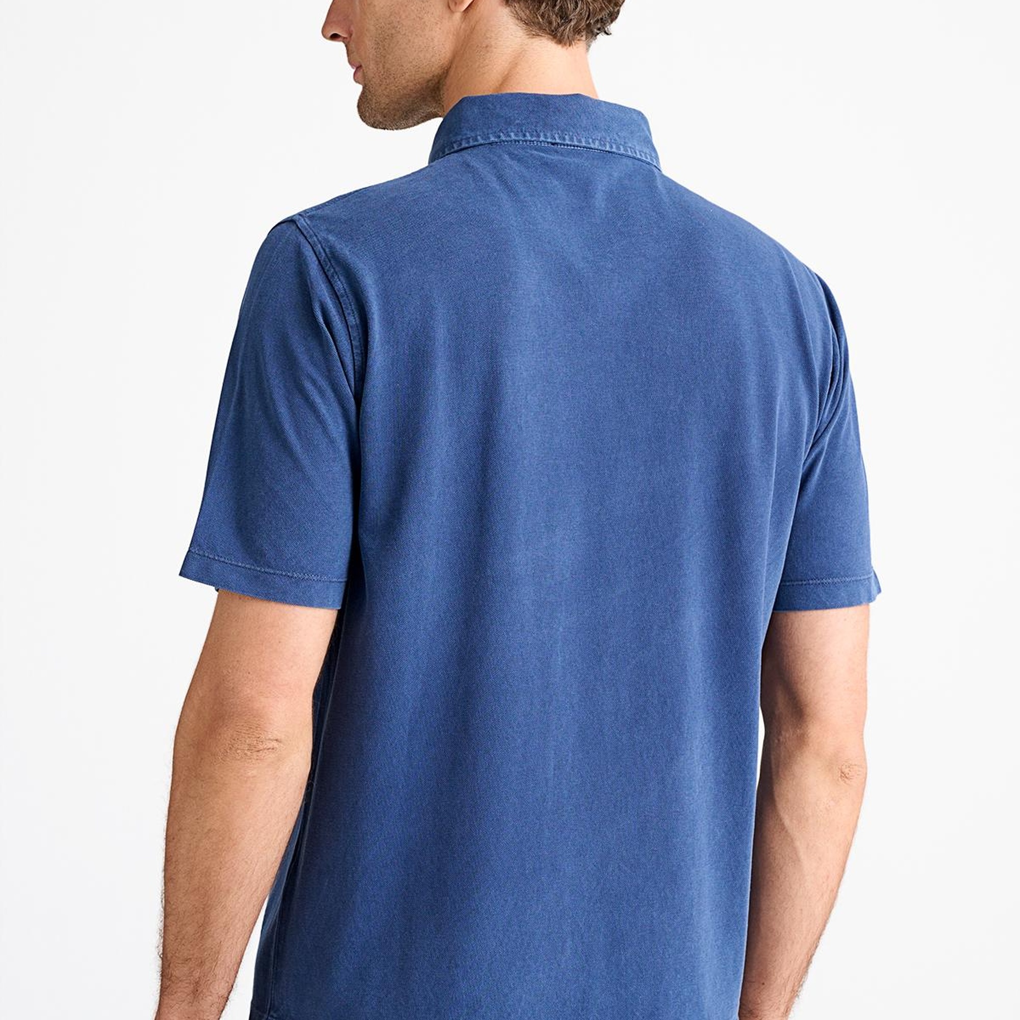 Erkek Koyu Mavi Pike Polo Yaka T-Shirt