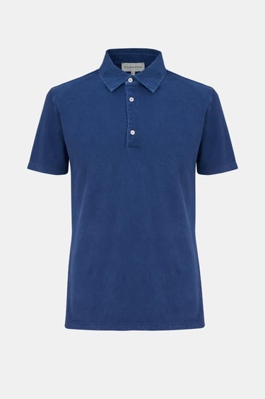  Erkek Koyu Mavi Pike Polo Yaka T-Shirt