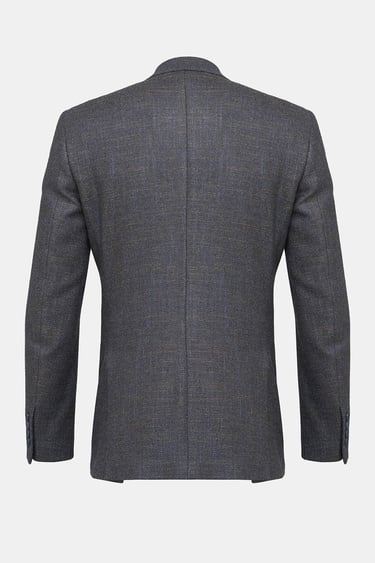  Erkek Kahverengi Yün İpek Kaşmir Karışımlı Delfino Spor Ceket