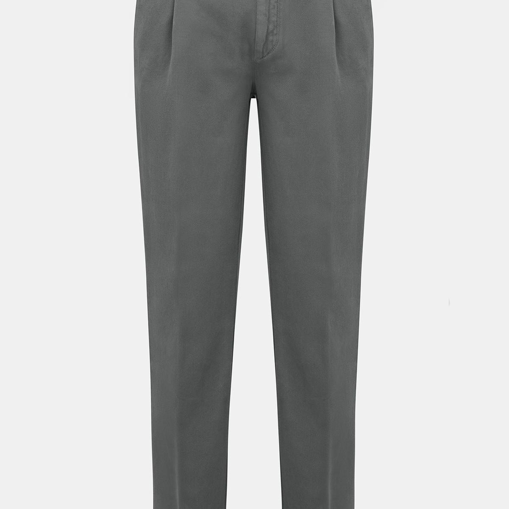 Erkek Koyu Yeşil Pamuk Streç Chino Pantolon