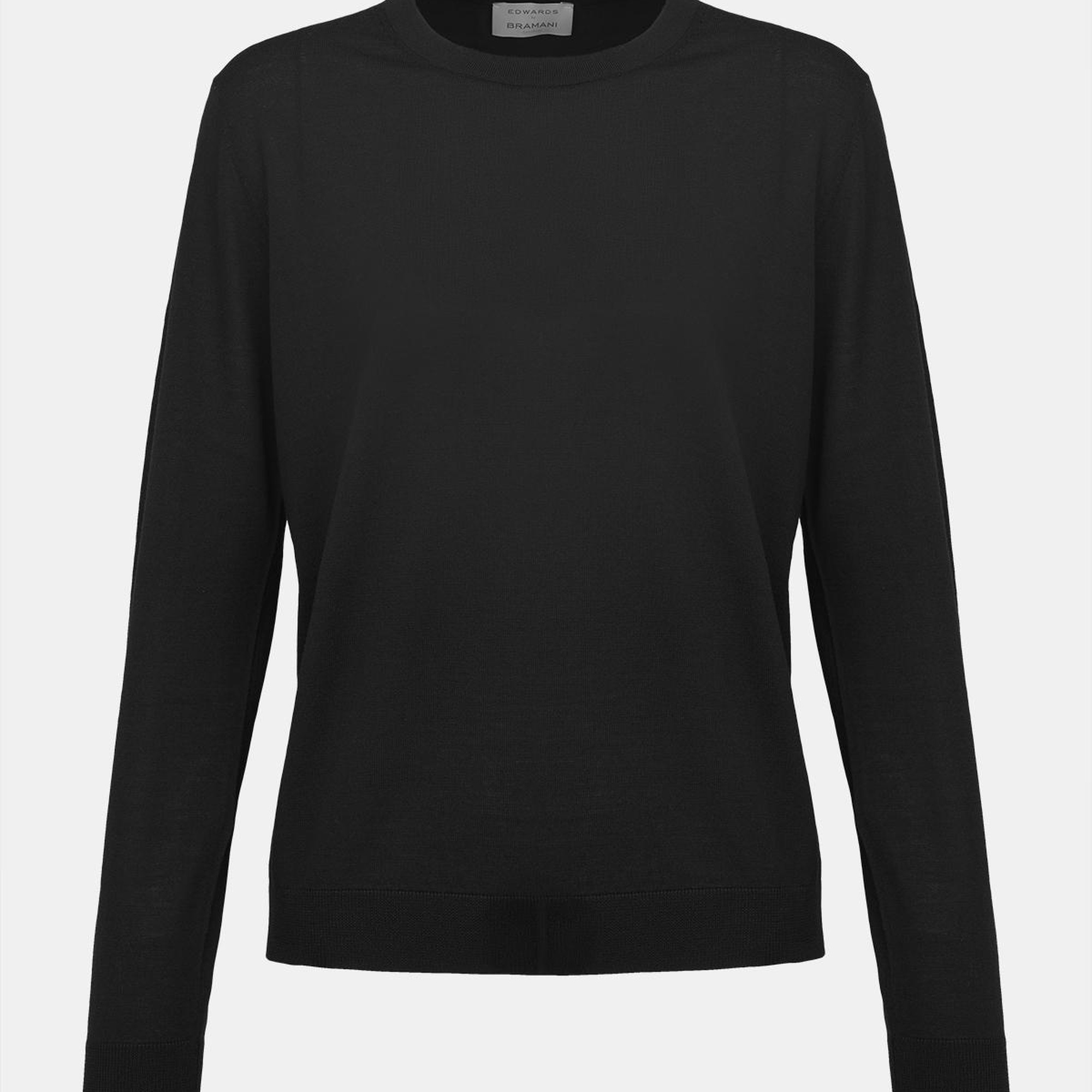 Kadın Siyah Yün Bisiklet Yaka Kazak