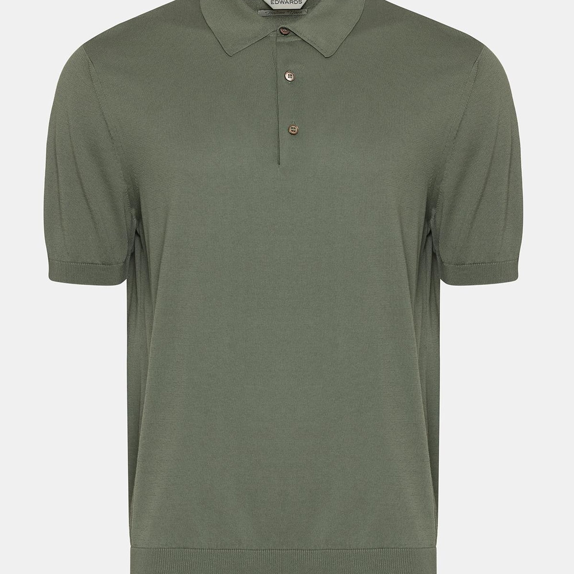 Erkek Haki Polo Yaka Kazak