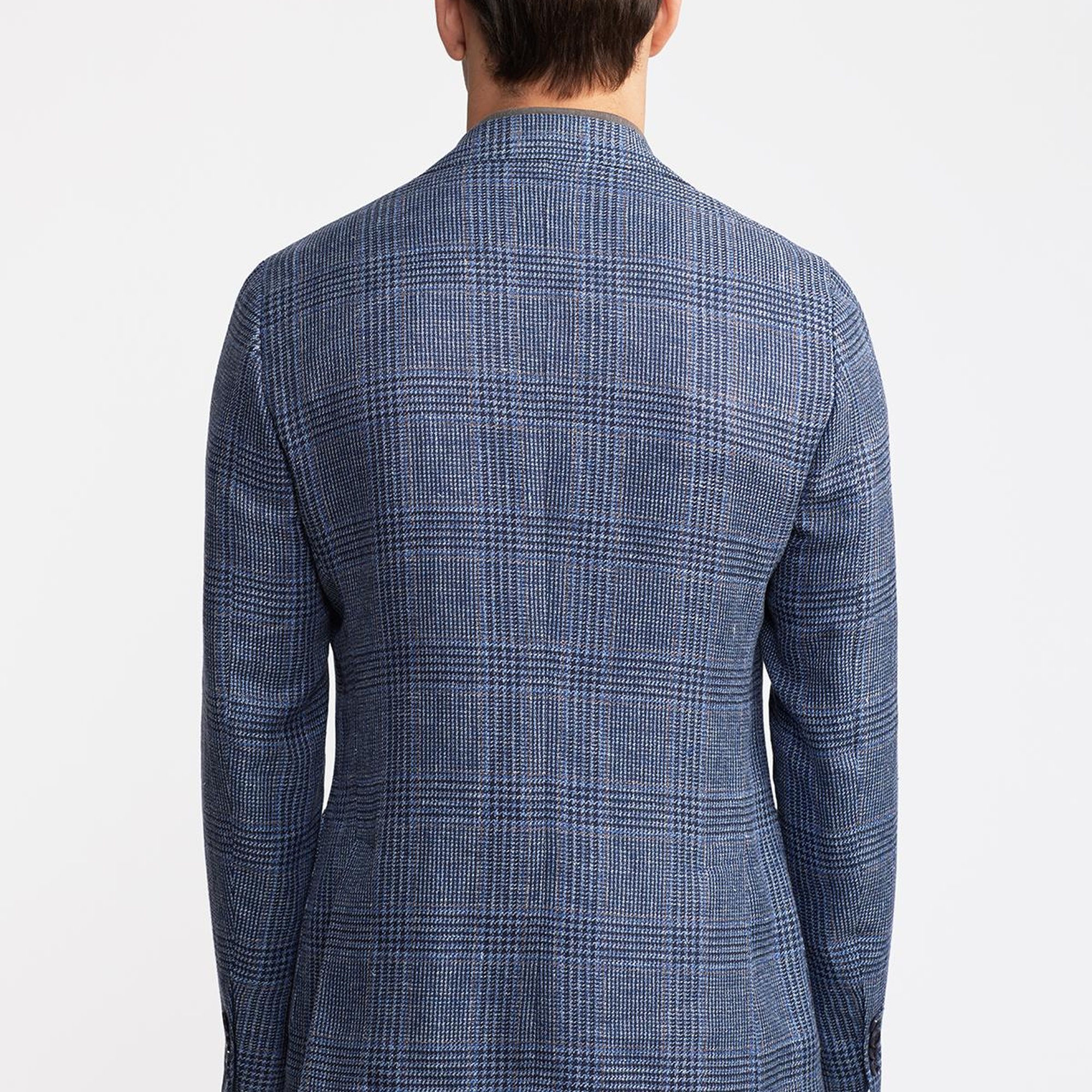 Erkek Lacivert Vitale Barberis Keten İpek Karışımlı Casual Ceket