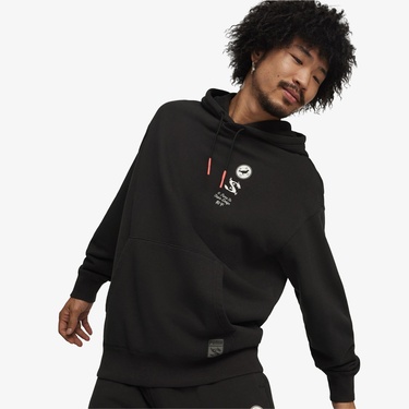  Puma X Staple Graphic Erkek Siyah Hoodie