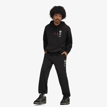  Puma X Staple Graphic Erkek Siyah Hoodie