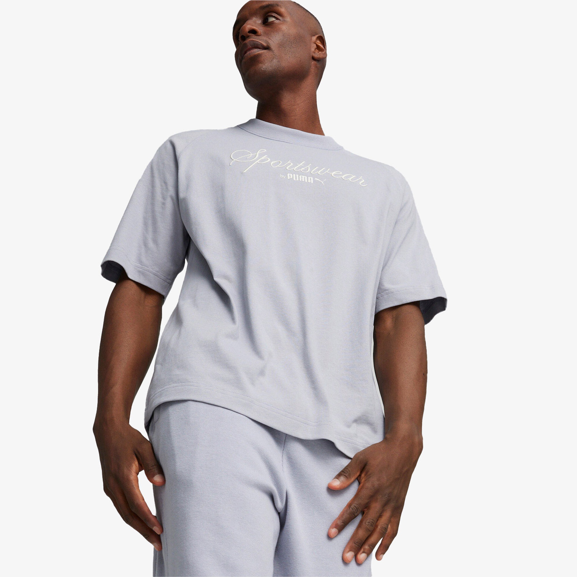 Puma Classics+ Erkek Gri T-Shirt