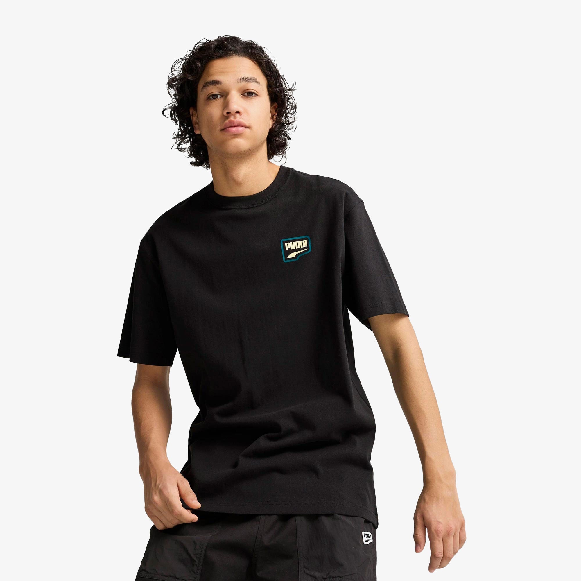 Puma Downtown Relaxed Graphic Unisex Siyah T-Shirt