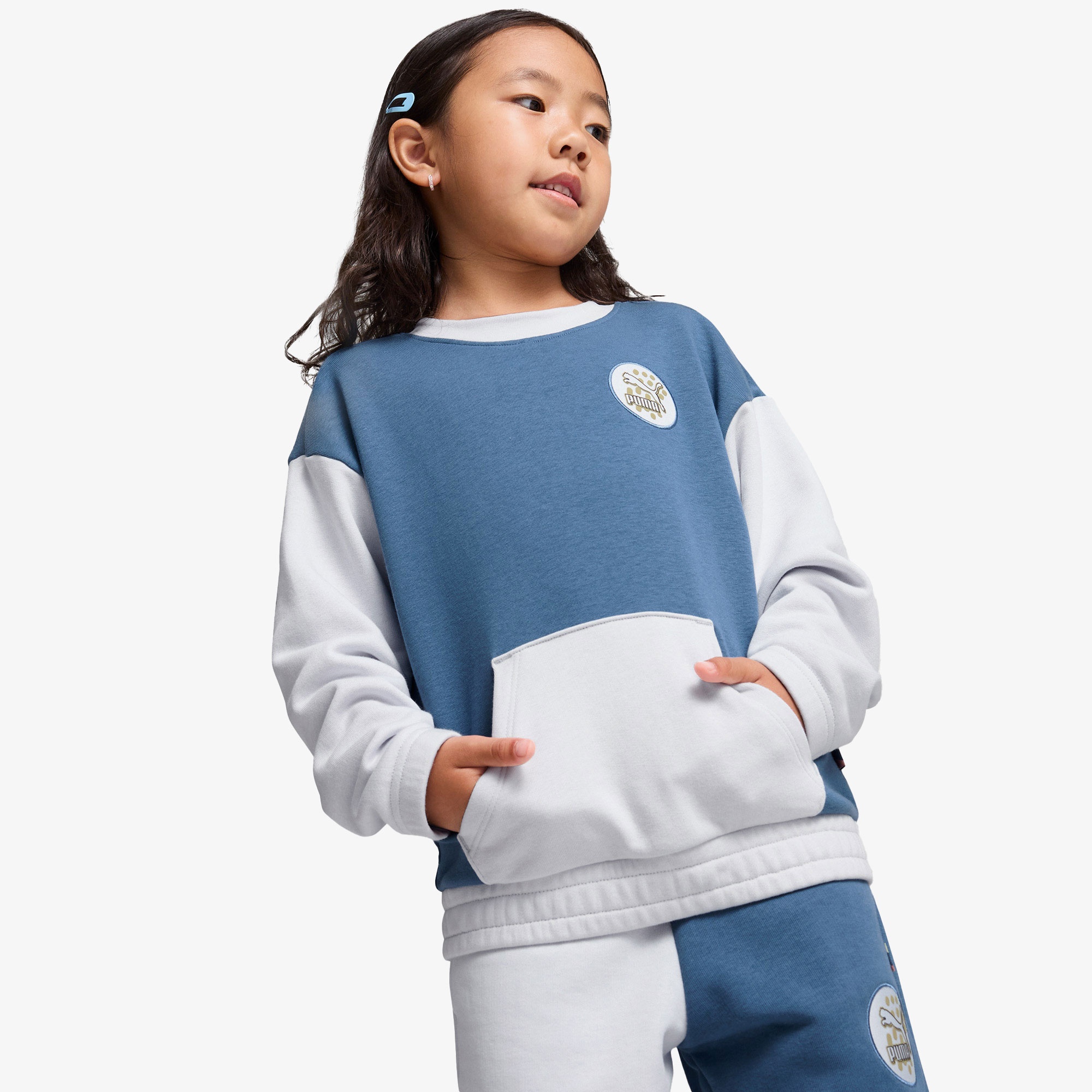 Puma Classıcs Fc Crew Çocuk Mavi Sweatshirt