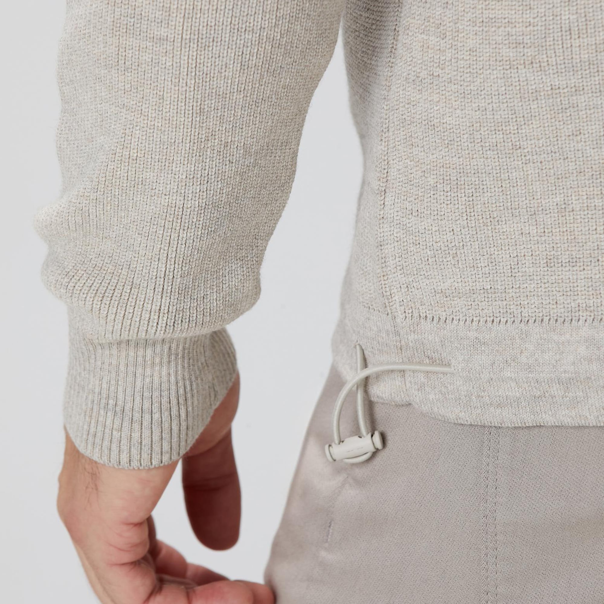 Network Erkek Bej Melanj Yün Karışımlı Kazak