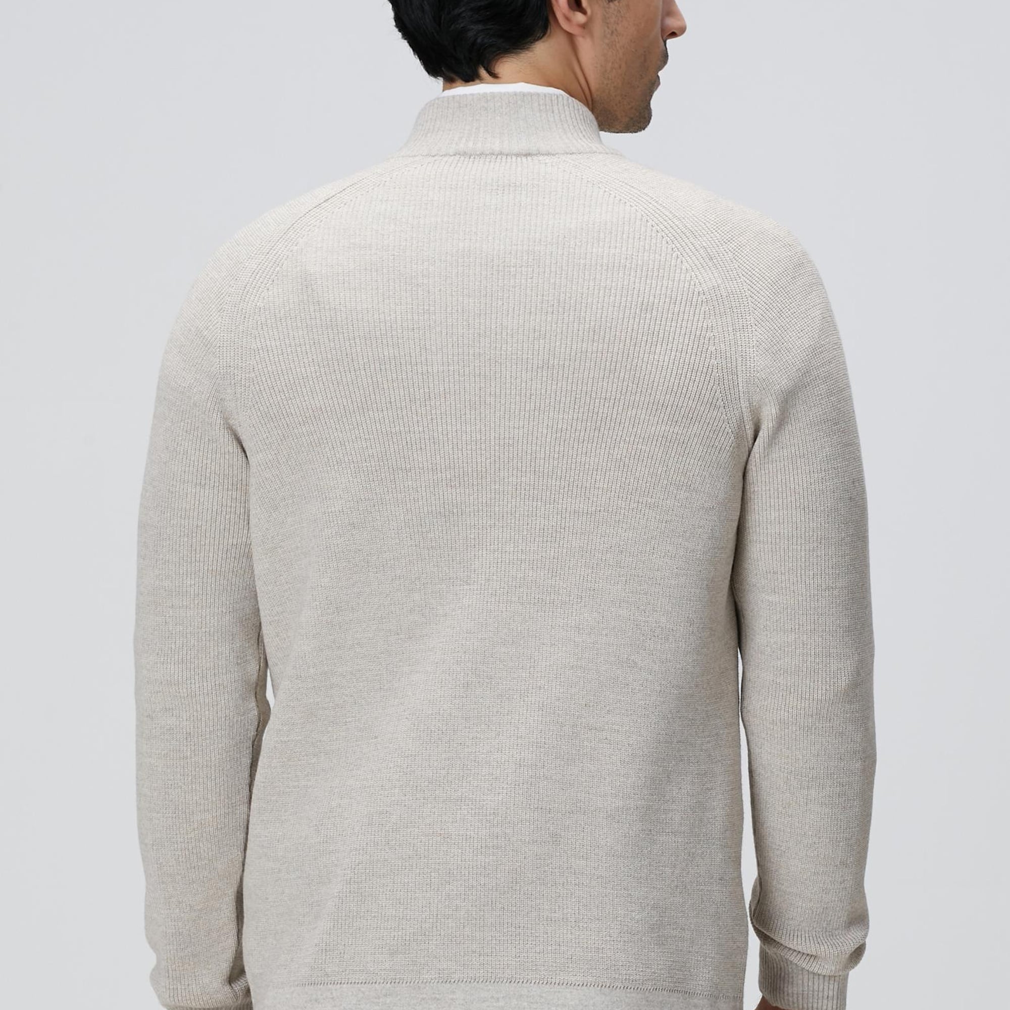 Network Erkek Bej Melanj Yün Karışımlı Kazak