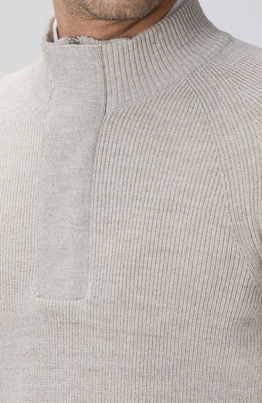  Network Erkek Bej Melanj Yün Karışımlı Kazak