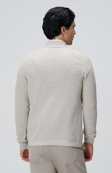  Network Erkek Bej Melanj Yün Karışımlı Kazak