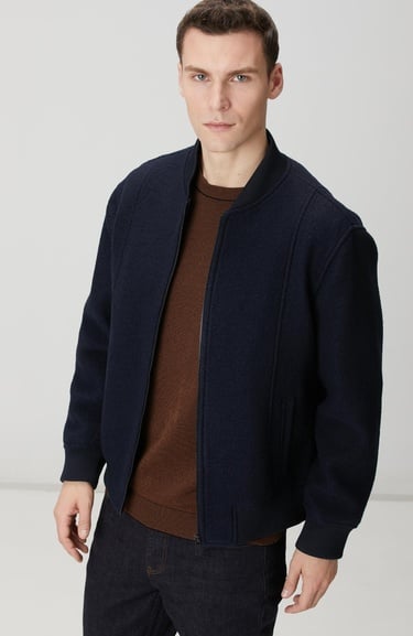  Network Erkek Lacivert Yün Mont