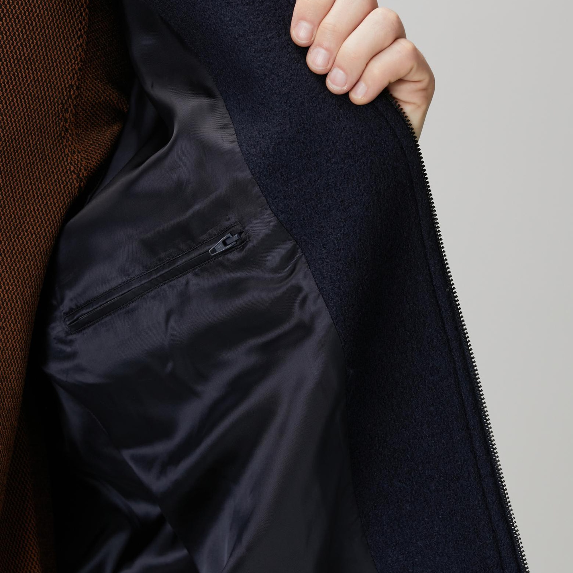 Network Erkek Lacivert Yün Mont