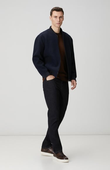  Network Erkek Lacivert Yün Mont