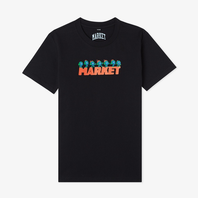  Market Fire Frolic Çocuk Siyah T-Shirt
