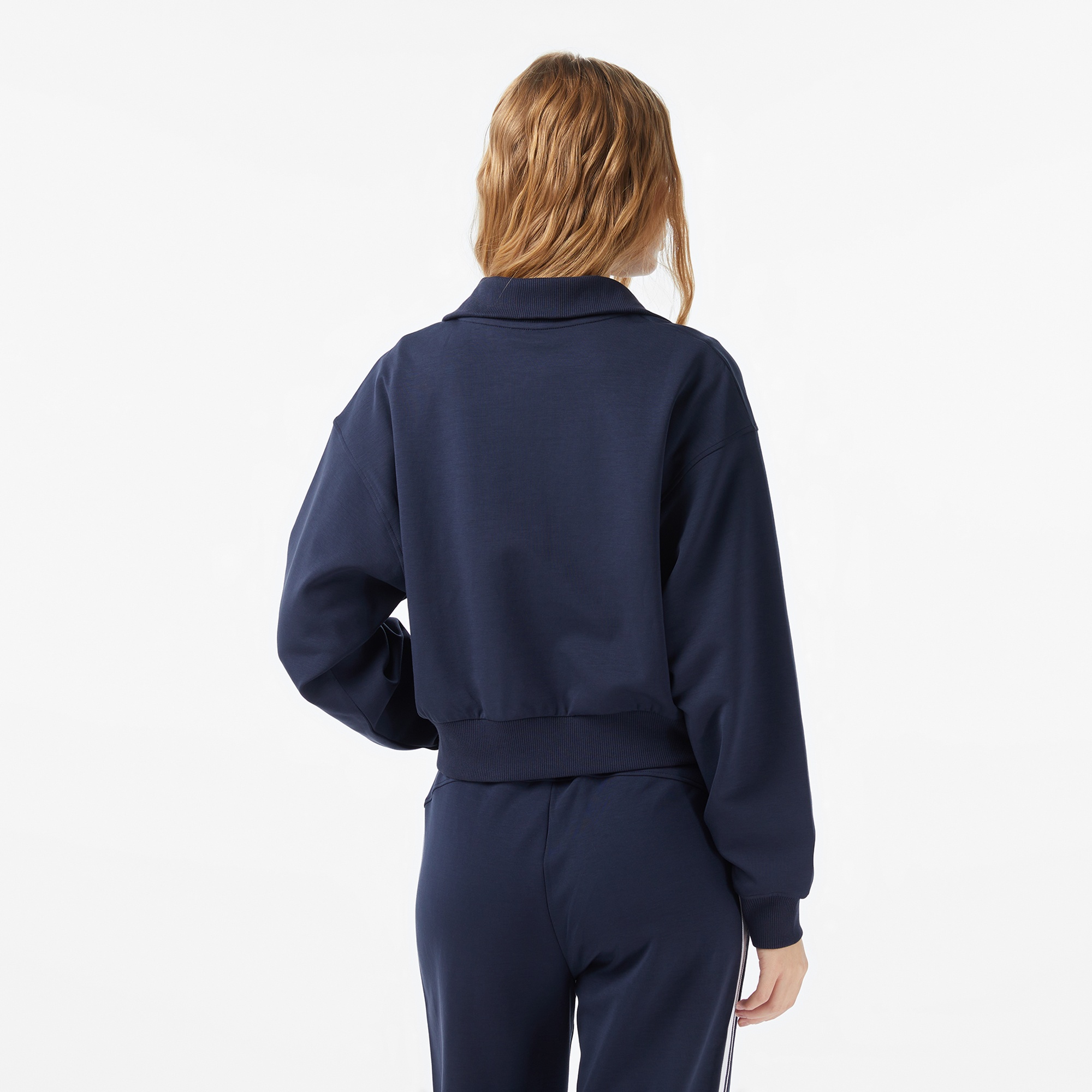 Anta Iconic Kadın Lacivert Yarım Fermuarlı Sweatshirt