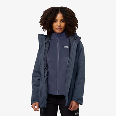  Jack Wolfskin Rotwand 3in3 Kadın Lacivert Ceket