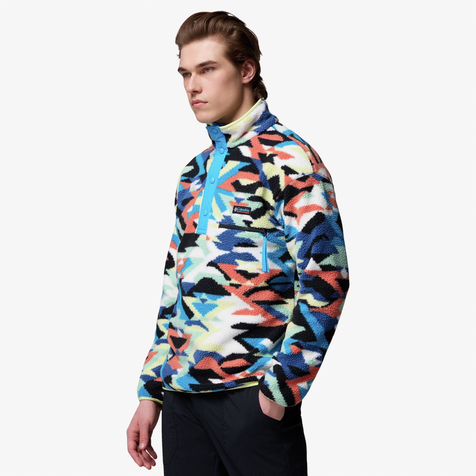  Columbia Helvetia II Erkek Mavi Sweatshirt