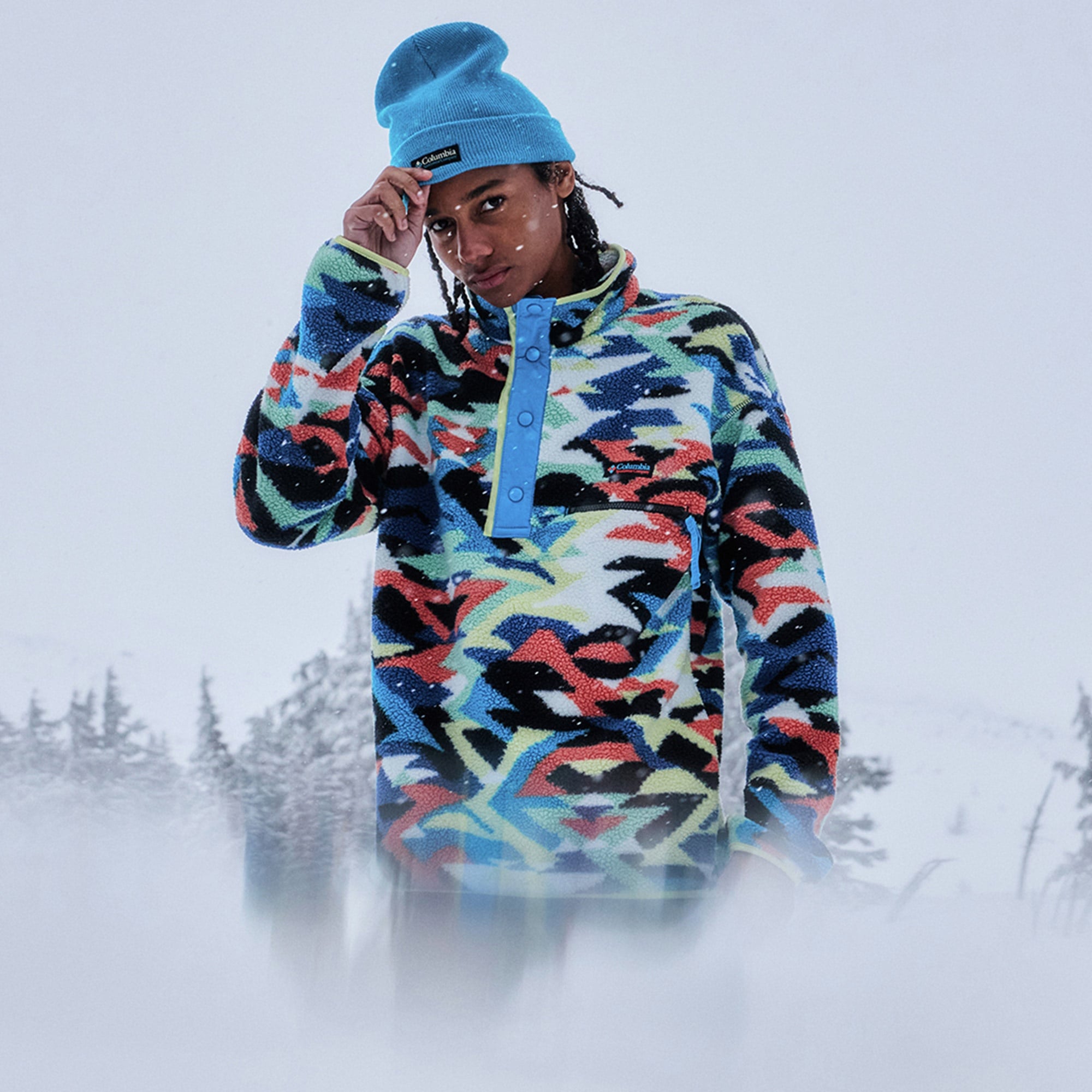 Columbia Helvetia II Erkek Mavi Sweatshirt