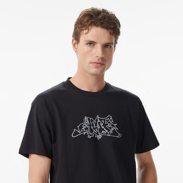  Huf Outline Erkek Siyah T-Shirt